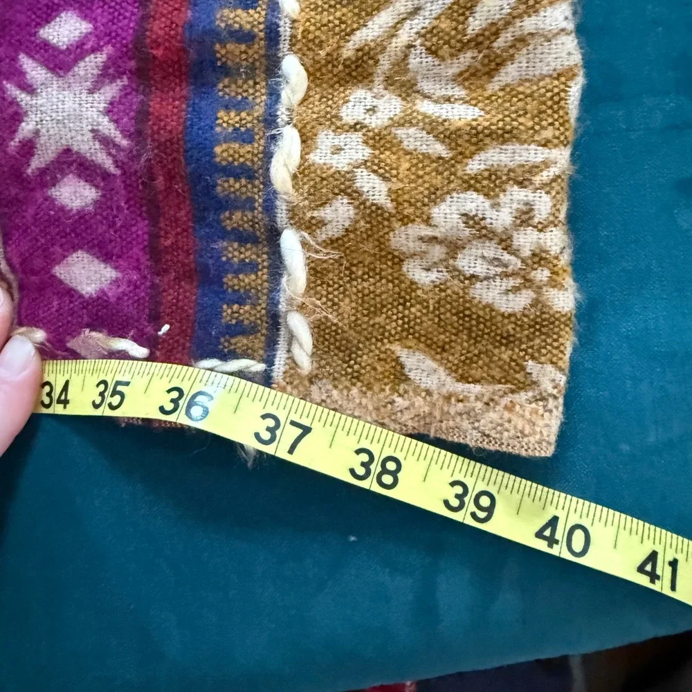 Sacred Threads 100% Rayon Woven Scarf Shawl Bohemian Floral Geometric‎ BOHO
